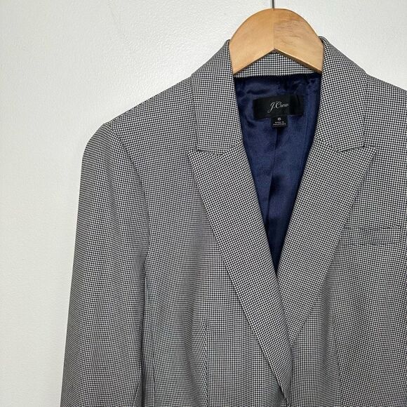 J. Crew Women’s Traditional Houndstooth Single Button Peplum Blazer - Picture 5 of 14